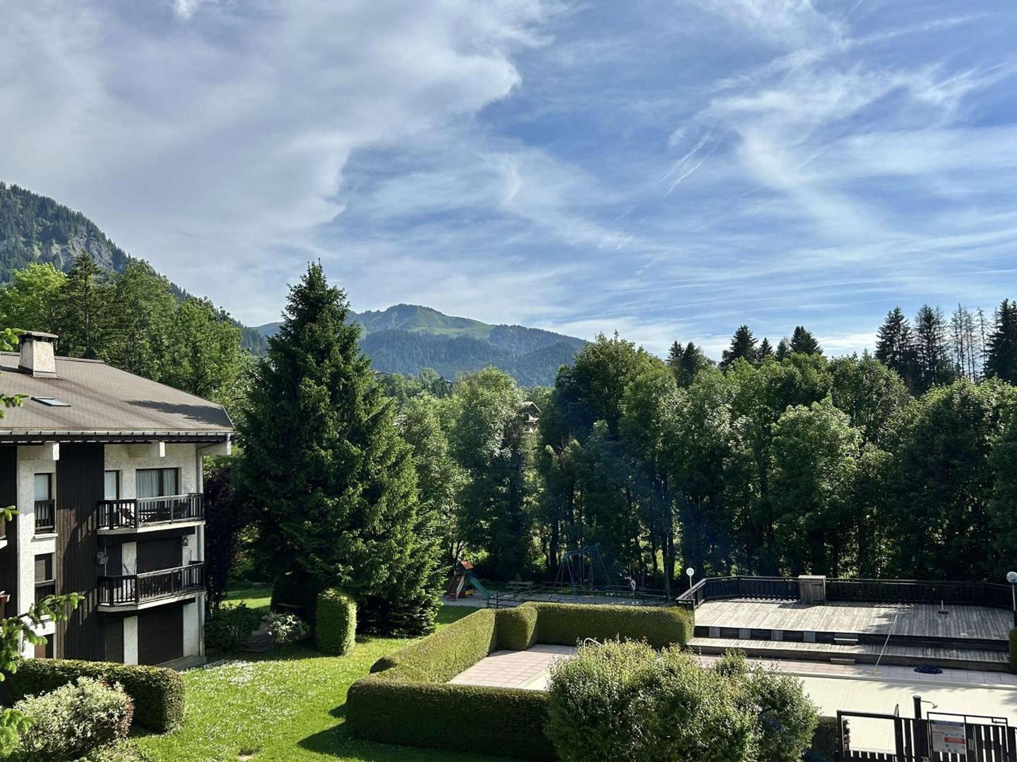 Studio Avec Piscine Chauffee, Tennis & Balcon - 4 Couchages A Megeve - Fr-1-597-14 Megève Exterior foto